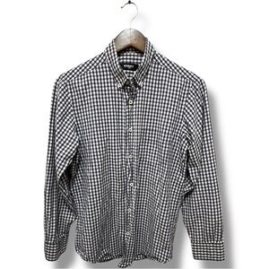 251 DANDY 1970 | EUC Men’s Navy & White Checkered Button-Up Shirt (Size M)